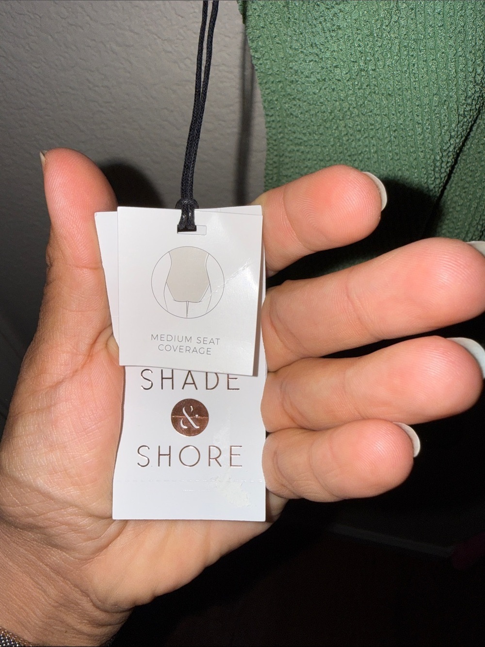 Shade & Shore Olive Green One-Piece Swimsuit - Picture 3 of 3